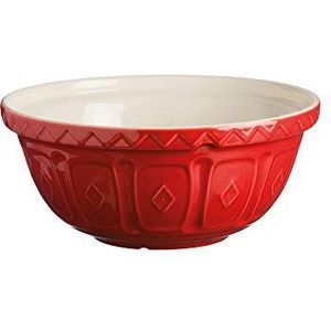 Mason Cash Red Mixing Bowl mengkom, aardewerk, rood, 2 liter