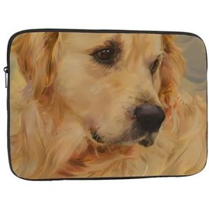 golden retriever Laptop Sleeve Case Mode Lichtgewicht Notebook Computer Tas Shockproof Laptop Case Cover Aktetas Draagtas voor Vrouwen Mannen 17 inch