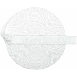 2 5 10 Yard 3/8"" 10mm Effen Glanzende Niet-vouwbare Elastische Spandex Satijnen Band Bh-band Hoofdband Jurk Naaikant Trim-Wit-10 Yards
