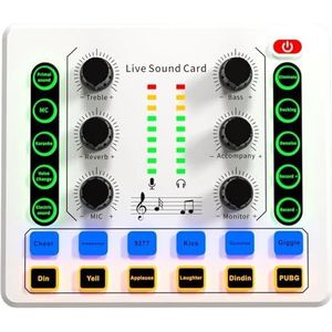 DJ-controller M8 Live-geluidskaart Geluidsbord Geluidseffectbordmixer for live-uitzending, K-nummers, live-opname, Home KTV