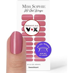 Miss Sophie - UV-gel Nagelfolie - Poederroze - 20 Stuks - Nagellakstrips voor Vinger- en Teennagels