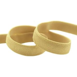 5 10 Yard 3/8"" 10mm Effen Glanzende Niet-Omvouwbare Elastische Spandex Satijnen Band Tape Hoofdband BH-band Jurk Naaiwerk Rand-Oud Goud-10 Yards