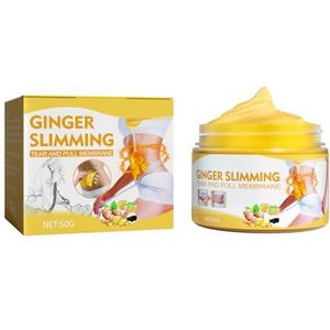Buikverstevigende en verstevigende crème,50g/1.76ounce Tummy Aanscherping Crème Voor Buik - Gember Hot Cream Zweet Enhancer Buikdrainage Gember Crème Body Beeldhouwen Cellulitis Crème Voor Tacery