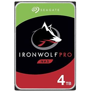 Seagate IronWolf Pro 4TB NAS interne harde schijf HDD - 3,5 inch SATA 6 Gb/s 7200RPM 128MB cache voor RAID Network Attached Storage Data Recovery Service - Frustration Free Packaging (ST4000NE001)