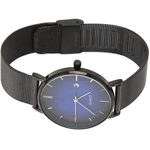 Herenhorloge, Horloge met Kwartsuurwerk Verstelbare Blauwe Wijzerplaat Stijlvol Stijlvol voor Kantoorwerk voor Zakenreizen