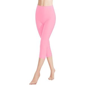 Libella 1/3 stuks damesleggings, 3/4 broek van katoen, capribroek met hoge taille, kleurrijk, slim fit, fitnessbroek, meerkleurig 4161 VA, 1 pak roze, S
