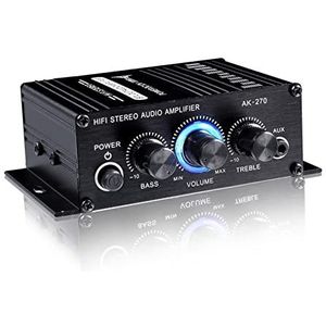 Audioversterker, HIFI 12V Auto versterker Home Stereo Subwoofer-versterker Geluidsluidspreker LED Display Digital Audio Processor Auto Music Player(Amplifier)