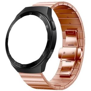 LUGEMA 22mm metalen band compatibel met Huawei horloge GT2 Pro band roestvrijstalen armband GT 2E 46mm vervanging polsriem compatibel met Huawei horloge GT2E(Rose Gold 4,Huawei GT 2 42mm)