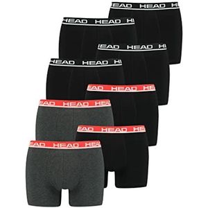 HEAD Set van 8 boxershorts voor heren, zwart/grijs/rood, XL
