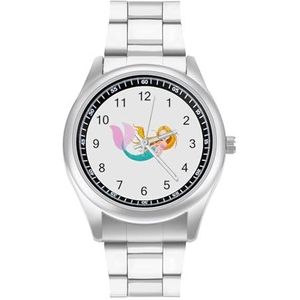 Leuke Zeemeermin Klassieke Heren Horloges voor Vrouwen Casual Mode Business Jurk Horloge Geschenken