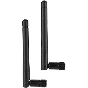 WiFi-antenne, 2PCS 2DBi/6DBi Dual Band WiFi-router 2400-2500MHz High Gain SMA-interface Omnidirectionele Draadloze Netwerkkaart Externe Antenne voor Draadloos LAN en WiFi-routers(2DBi-antenne)