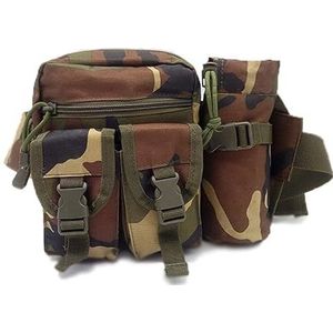 Tactische Camouflage Heuptas Fanny Pack Pouch Outdoor Sport Wandelen Versipack Running Heuptas, Bos, Medium