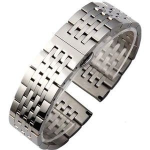 Roestvrij stalen horlogeband geschikt for Tissot geschikt for Citizen geschikt for Longines geschikt for Seiko horlogeband 12/14/16/18/19/20/22/24 mm polsband (Color : Silver, Size : 12mm)