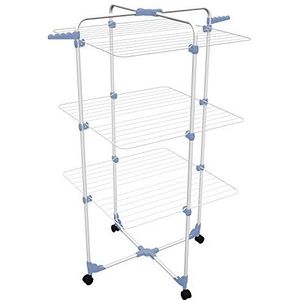 Gimi - Modulair Droogrek - Voor Kleding - 3 Niveaus - Inklapbaar - Met Wielen