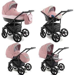 Wandelwagen optioneel in 3-in-1 of 4-in-1 te kiezen Baleo by SaintBaby Juice BA-Pink 3-in-1 met babyzitje