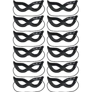 Danlai 12 stuks pailletten kattenoogmasker vrouwen Venetiaanse carnaval maskerade maskers half gezicht bal maskers voor verjaardag bruiloft feest decoratie