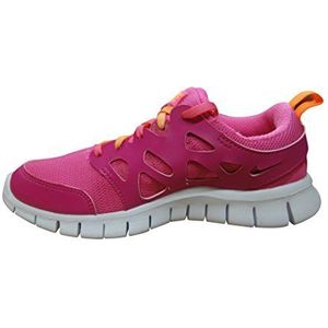 Nike NIKE Free Run 2 Gs Sneakers voor kinderen, uniseks, Levendig Roze Wit Helder Citrus Roze 603, 36.5 EU