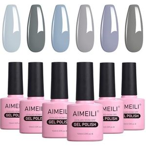 AIMEILI UV Gel Nagellak Set Gellak uv Kleur Gelnagel Set Soak Off Gel Polish Van 6 X 10 ml - Gift Kit 25