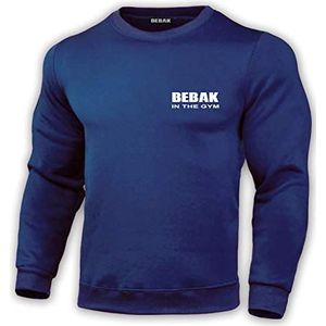 bebak Sportkleding voor heren | Bodybuilding Sweatshirt Gym Sweatshirt met lange mouwen Pullover Hoodie, marineblauw, XXL
