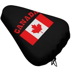 Canada Vlag Waterdichte Fiets Seat Cover Fietsen Seat Kussen Cover Met Trekkoord Wasbare Protector