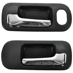 Auto interieurdeurgrepen 2-delige Voor Civic Sedan 2001 2002 2003 2004 2005 Voor Achter Auto Interieur Binnendeurgreep Zwart Chroom(Front Left and Right)