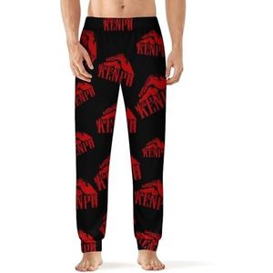 USA Kenpo Karate Hand Mannen Pyjama Broek Zachte Lounge Bottoms Met Pocket Slaap Broek Loungewear