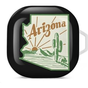 Arizona Cactus Oortelefoon Hoesje Compatibel met Galaxy Buds/Buds Pro Schokbestendig Hoofdtelefoon Case Cover Wit-Stijl