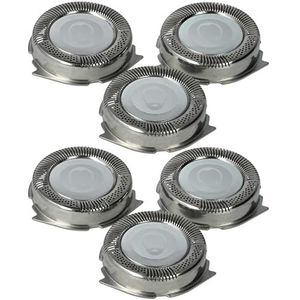 vhbw 6 x vervangende scheerkop compatibel met Philips AT752, AT750, AT751, AT757, AT758, AT753, AT811, AT798, AT810, AT754 elektrisch scheerapparaat