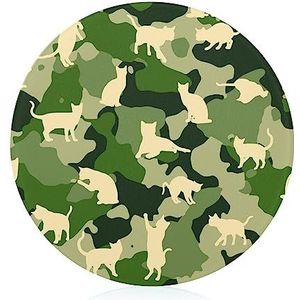 Groene Camouflage Katten Snijplank Gehard Glas Snijplank voor Keuken Restaurant