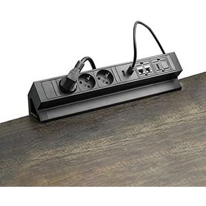 Elbe - Inno - 3-voudige Stekkerdoos - Tafelcontactdoos - Met 2 USB - 2 RJ45 - HDMI - 1,5 m Kabel - Overspanningsbeveiliging