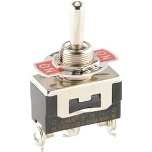 High-end Mini Auto Toggle Switch AC 250V 16A 2/3/4/6/12 Pin AAN-OFF AAN-UIT-ON 2/3 Positie Zilver Contact met Waterdichte Cap (E-TEN1122)