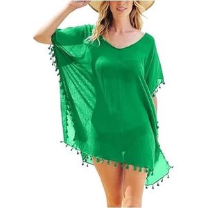 Cover Ups Voor Vrouwen Strandkleding Vrouwen Strand Cover Up Kant Holle Gehaakte Badpak Strandjurk Vrouwen Zomer Cover-up Badpak Dames Strandkleding Tuniek Badpak Cover Ups Voor Vrouwen (Groen)