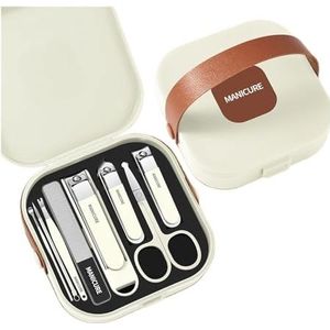 7/8 sets spatbestendige nagelknipper en vingerknipper, thuis trimmen nagelknipper oorverzorging en bescherming gereedschapsset (wit, 8 stuks)