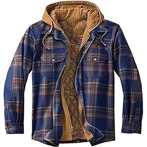 Heren Gewatteerd Overhemd - Geruit - Flanel - Lange Mouw - Casual Werkjack