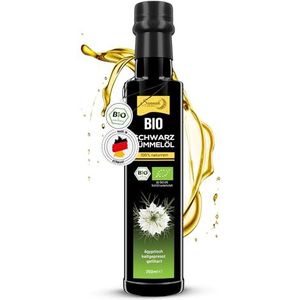 Sunnah Shop® Biologische zwarte komijnolie gefilterd koudgeperst 100ml - Black Seed Oil Organic - 100% puur uit Egyptische Nigella Sativa