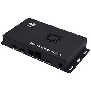 Metal Case/Box with Cooling Fan for Raspberry Pi Compute Module 4 IO Board,Mini Computer Chassis with HDMI,Power,Ethernet,USB Interface
