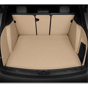 Kofferbak Mat Achter Voor Ford Voor Edge 2014-2009 Kofferbak Matten Leer Auto Covers Tapijten Exterieur Tapijt Pads Accessoires Kofferbakmatten(Beige,All cover)