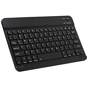 Ultra-Slim Bluetooth Toetsenbord Draagbaar Mini Draadloos Toetsenbord Oplaadbaar voor Apple iPad iPhone Samsung Tablet Telefoon Smartphone iOS Android Windows (10 inch Zwart)