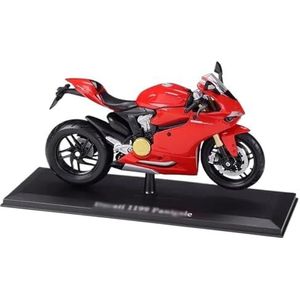 motorfiets speelgoedmodel Voor Du&cati 1199 1:12 Zware Locomotief Simulatie Legering Motorfiets Model Afgewerkt Decoratie Speelgoed Met Basis