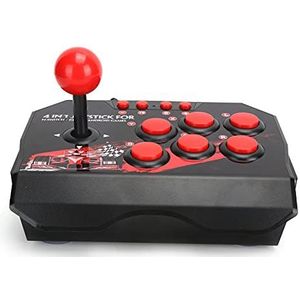 Fight Stick, Universele Game Joystick met 3 M/9,8ft USB-kabel, Multifunctionele Sferische Metalen Joystick, Met 6 Ronde Bedieningsknoppen, voor voor voor PC