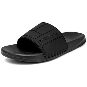 Nautica Athletic Slide Comfort voor heren, Zwarte Glorieta overall, 29.5 cm