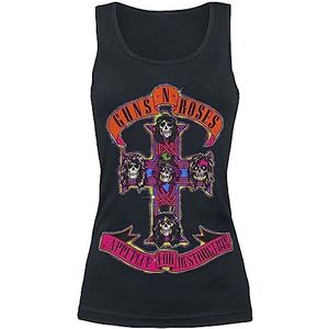 Guns N' Roses Appetite Cross Top zwart M 100% katoen Band merch, Bands