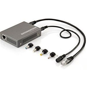 LevelOne Splitter POS-3000 1x GE/5~12V DC Gigabit PoE Plus splitter/zwart