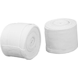 Kickbokshandbandages, Sporthandbandages 5 M Semi-elastisch Sneldrogend voor Hardlopen (WHITE)