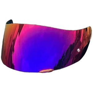 Motorhelm vizier lens, Helmvizier, K1-schildvervanging for AGV K1 K1S K3SV K5 K5S Gezichtsvizier Vizier UV-bescherming (vizierbasis)(Revo Rose Red-day Use Only)