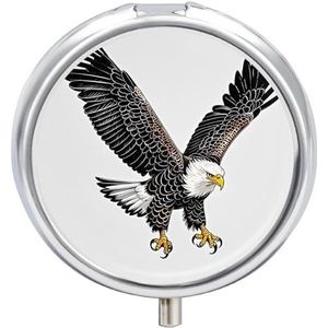 Ronde pillendoos 3 compartimenten draagbare medicijnpillendoos één maat pillendoos voor zakpillenorganisator en vitaminecontainers voor reizen