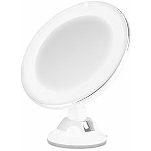 Cosmeticaspiegel - LED-Licht - Verchroomd - 17 cm - Hoogwaardig Glas
