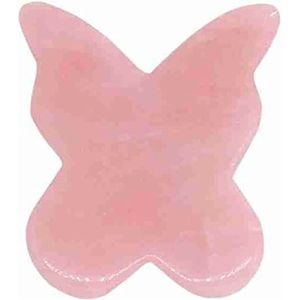 Gua Sha Scraper Board Roze Kwarts Vlinder Vorm Cockrodes Board Genezing Kinmassage Zorg Natuurlijk Gereedschap Gezicht Tined Sket Stone Detox Lift Massag Massag Massage Tool