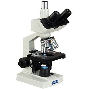 AmScope M83EZ OMAX 40X-2500X LED Lab Trinocular Compound microscoop met mechanische dubbellaagse tafel