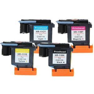 Printkop compatibel 11 vervangende printkoppen for D-esignjet 70 100 110 500 510 500PS C4810A C4811A C4812A C4813A(One set(4 colours))